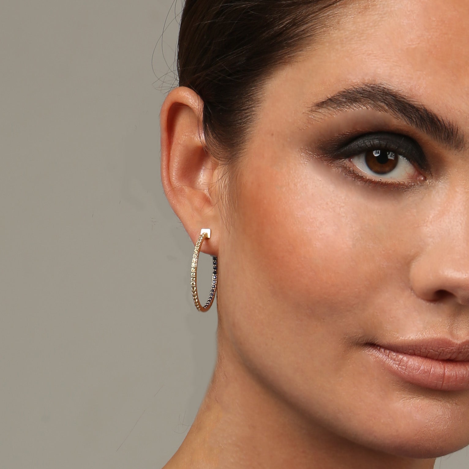 Dual Hoops Sapphires - Nilufer Fine Jewellery