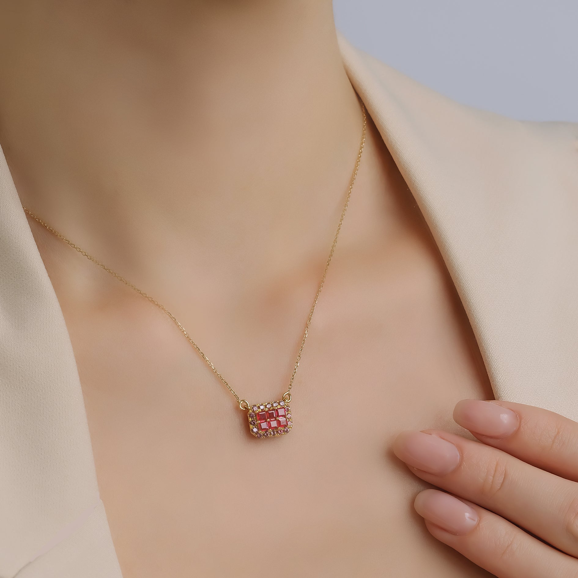 Fortuna Belle Necklace - Ruby