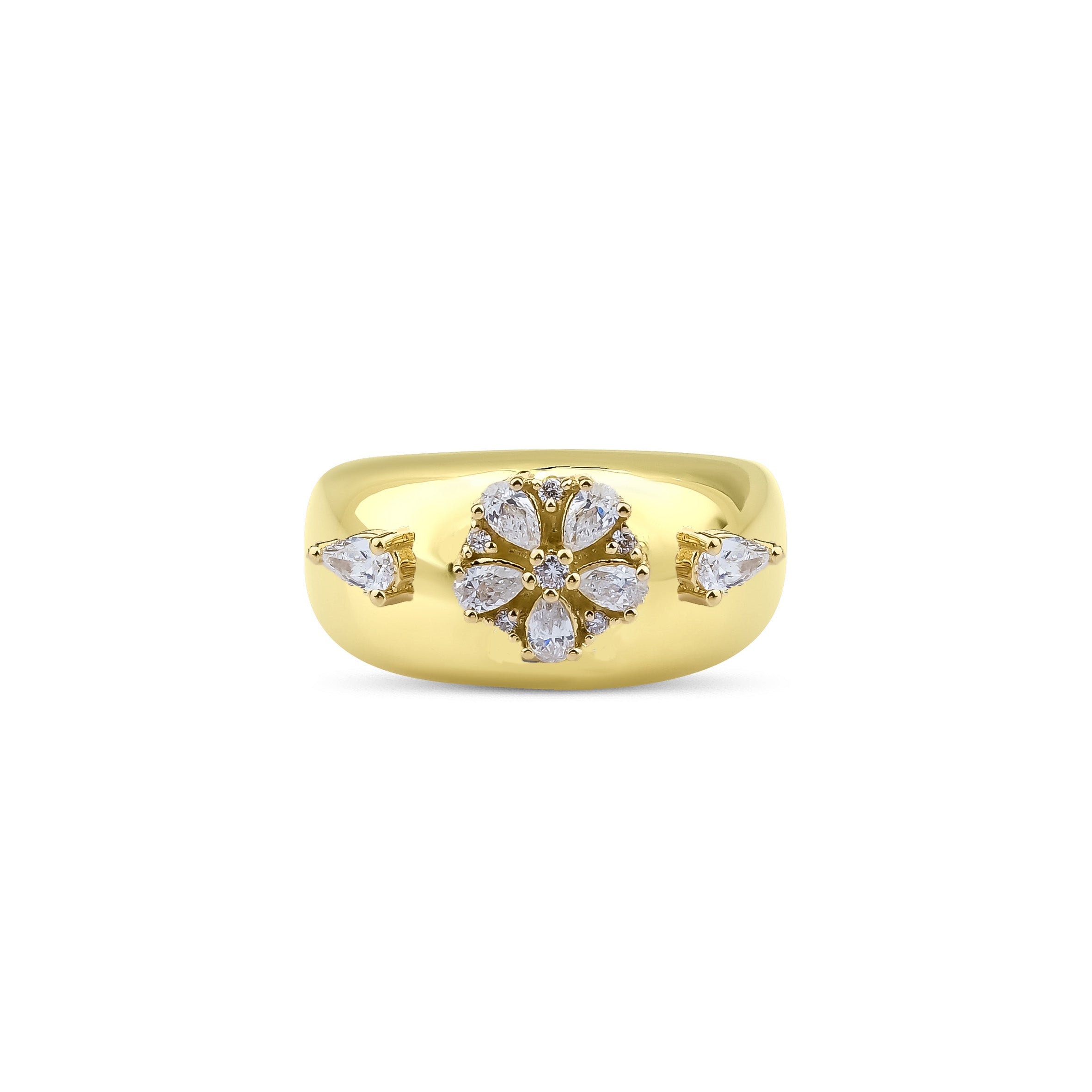 Fleur Ring - Diamond Bombe