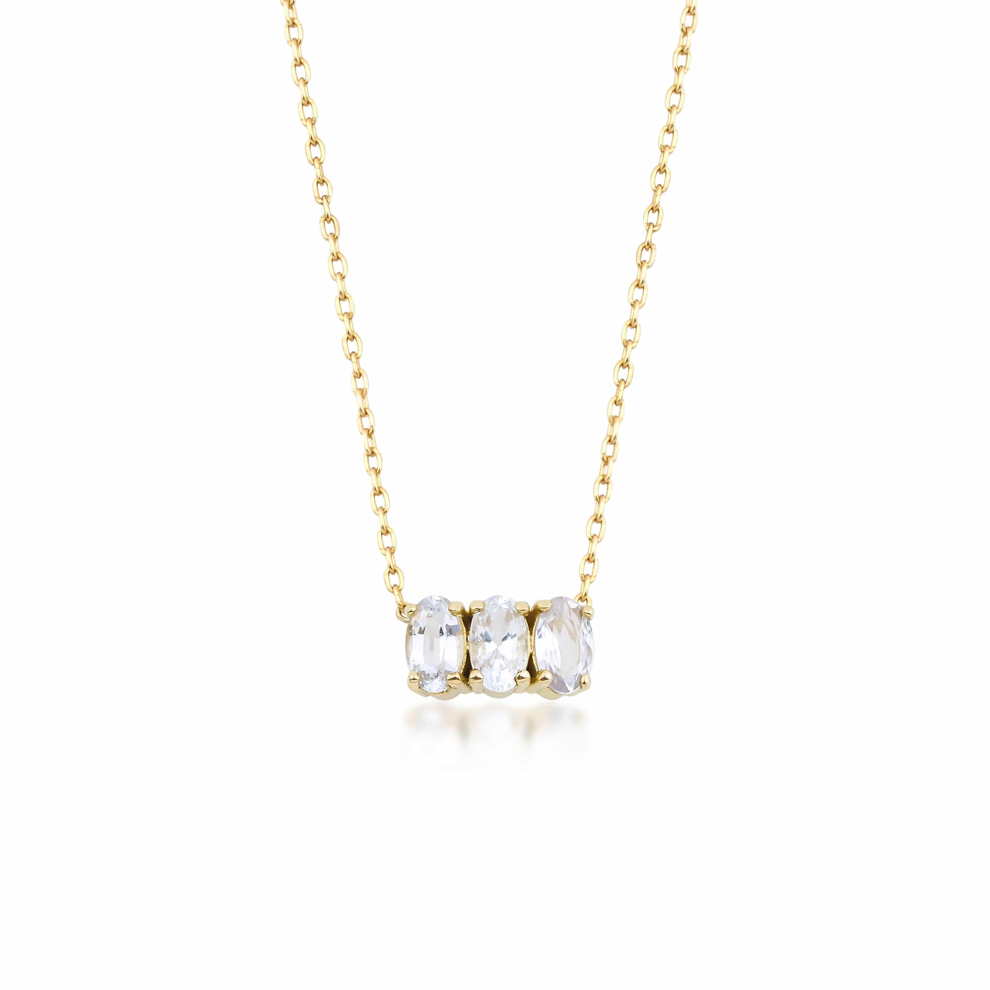 GFG Jewellery Necklace Dumom Necklace (White Sapphires)