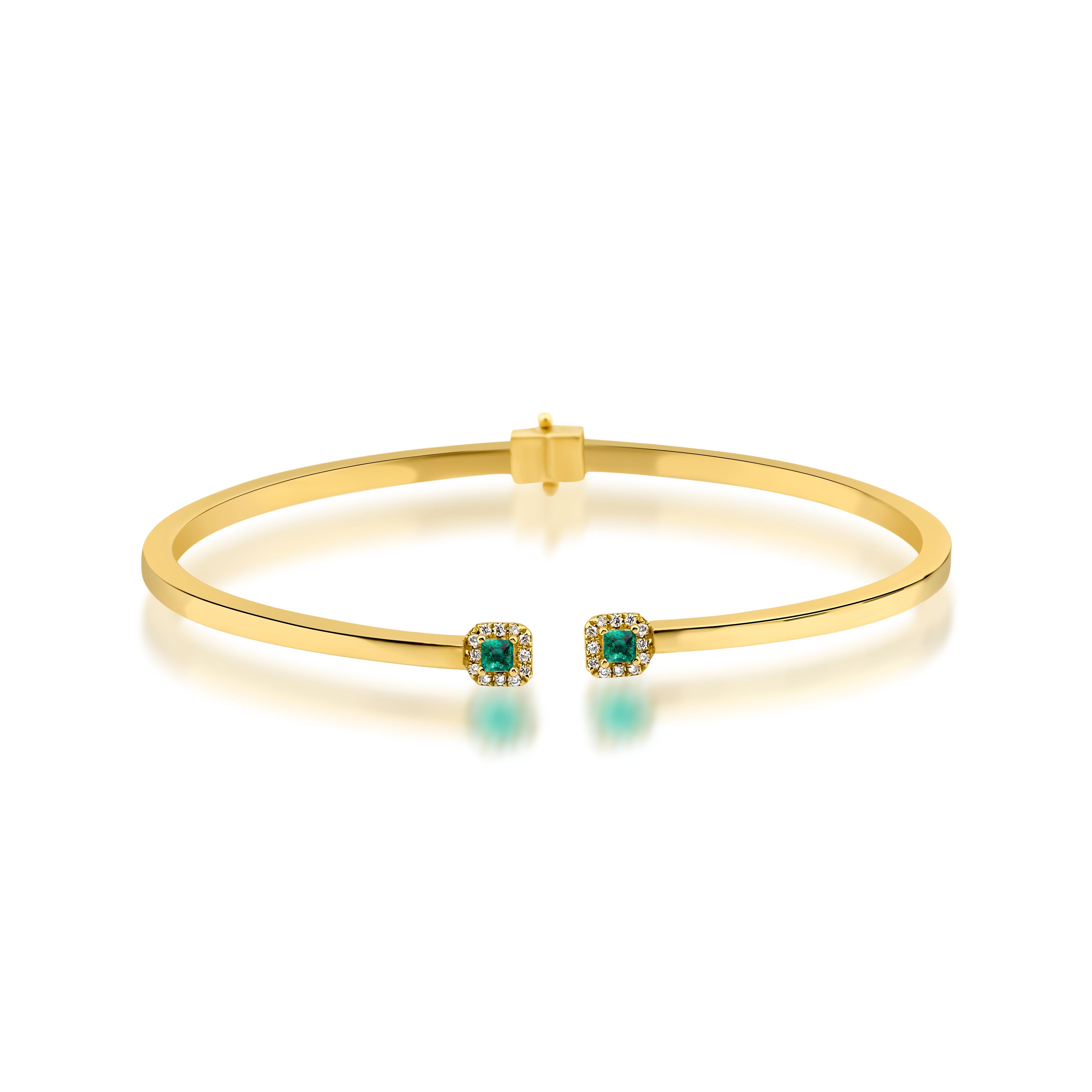 Fortuna Bangle - Emeralds