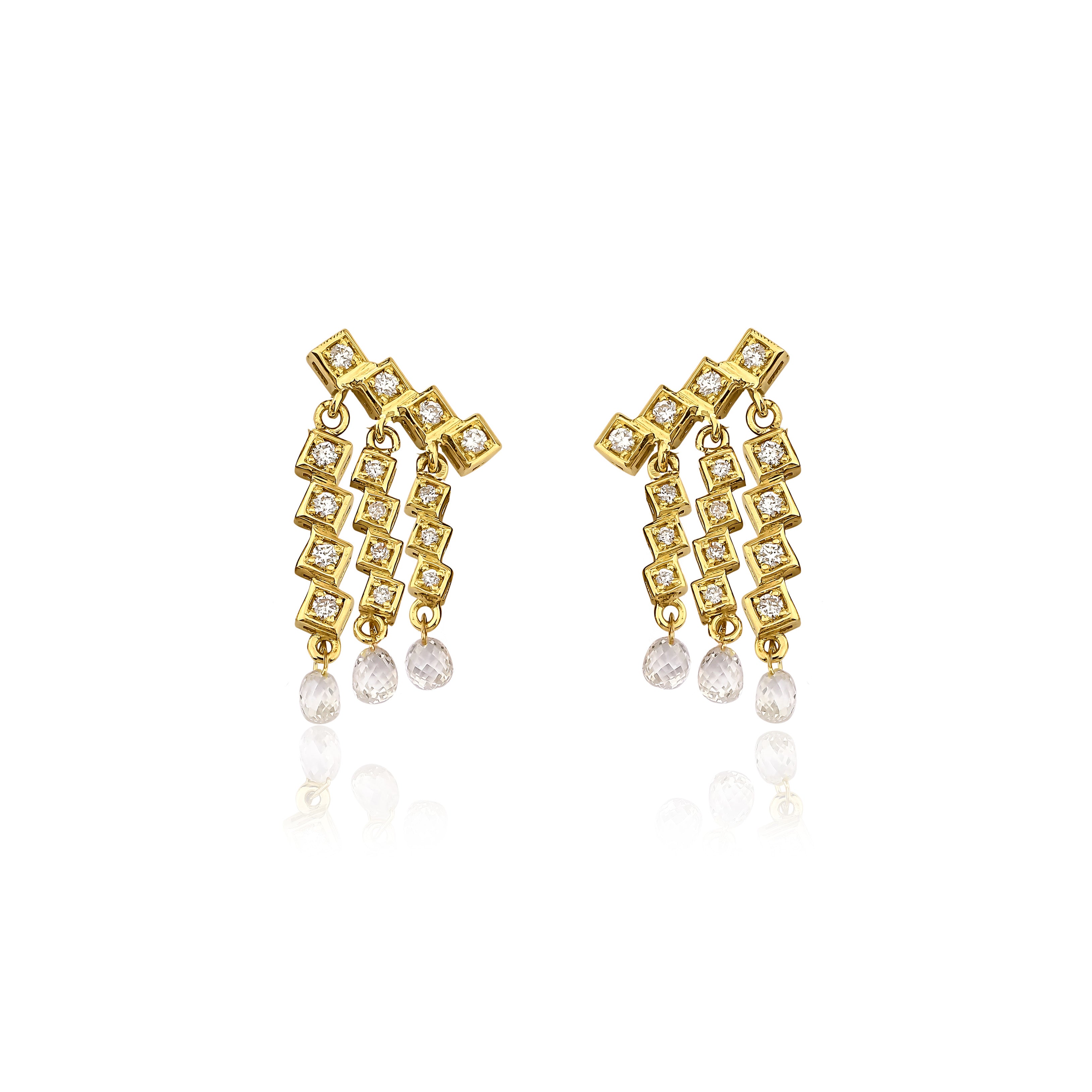 Rhea Radiant Diamond Earrings