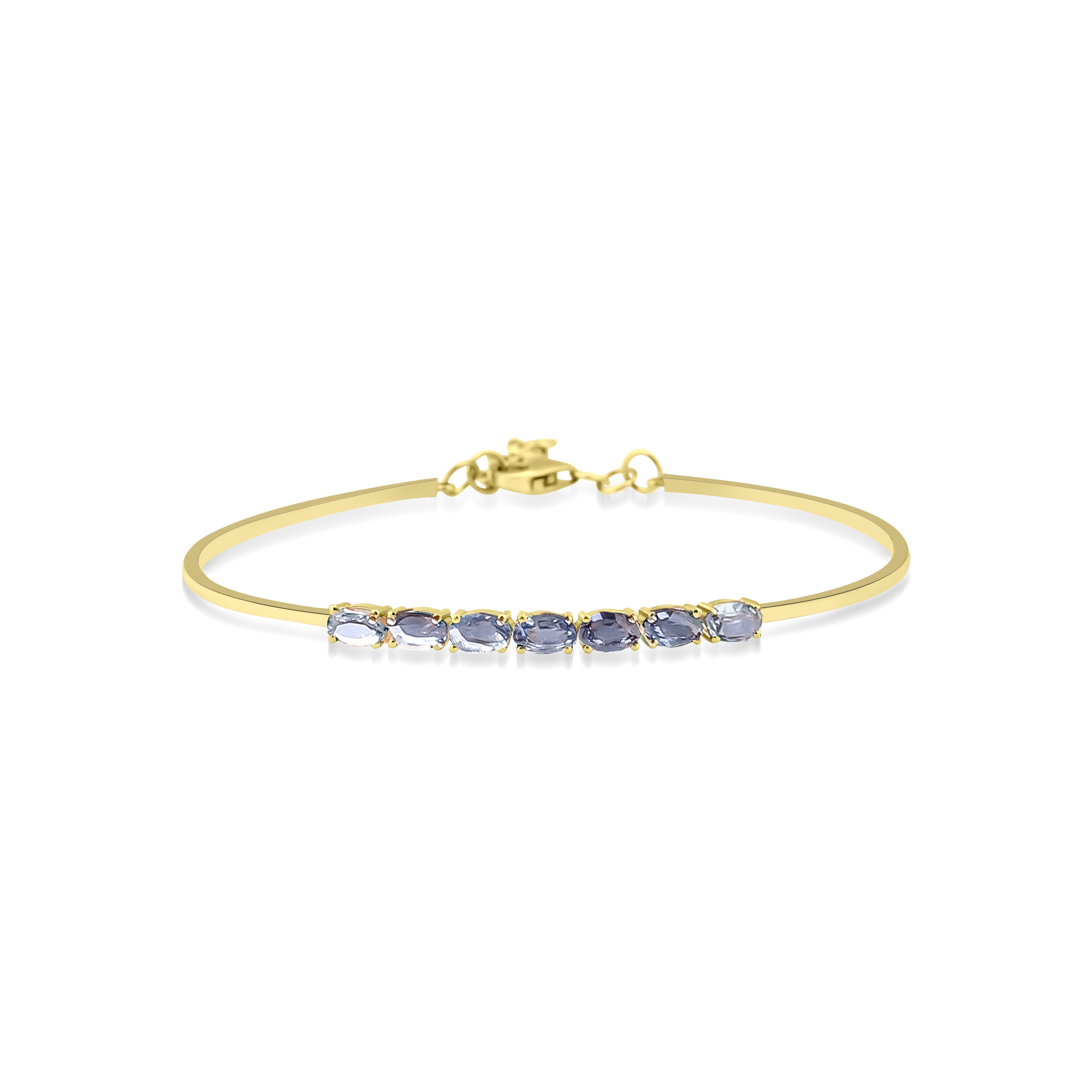 Dumom Bangle - Baby Blue Sapphires