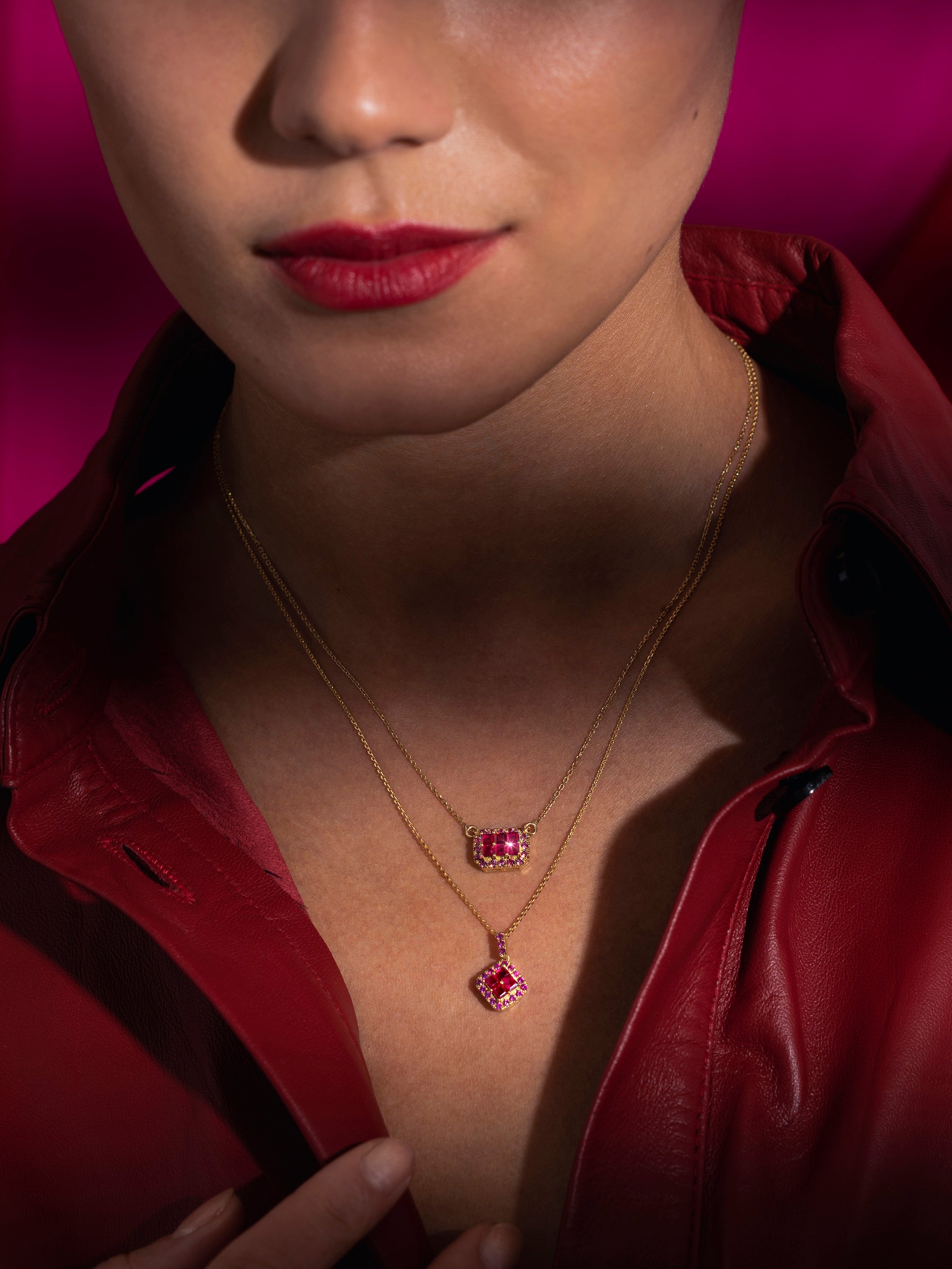 Fortuna Belle Necklace - Rouge