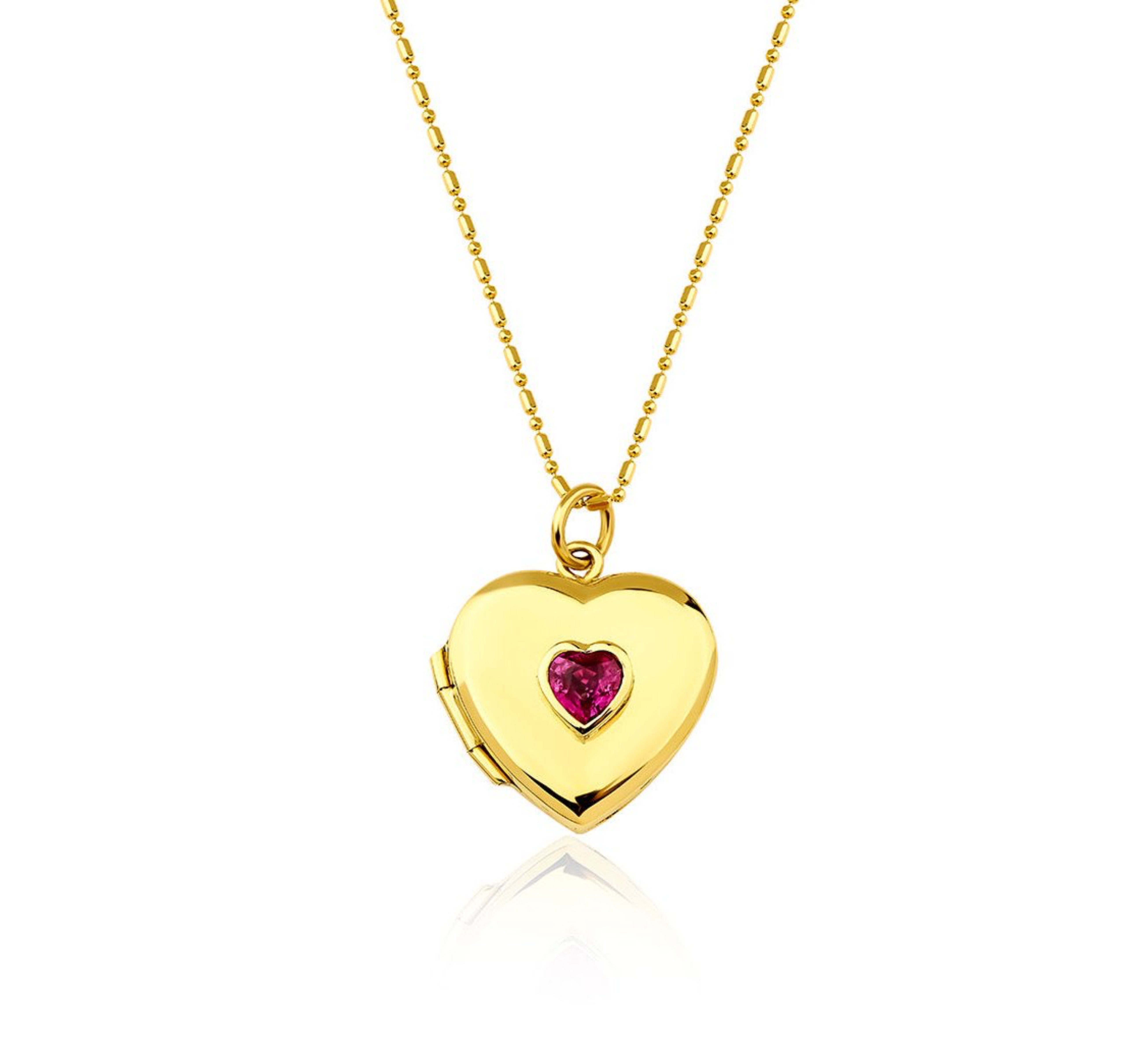 Lily Heart Locket - Nilufer Fine Jewellery