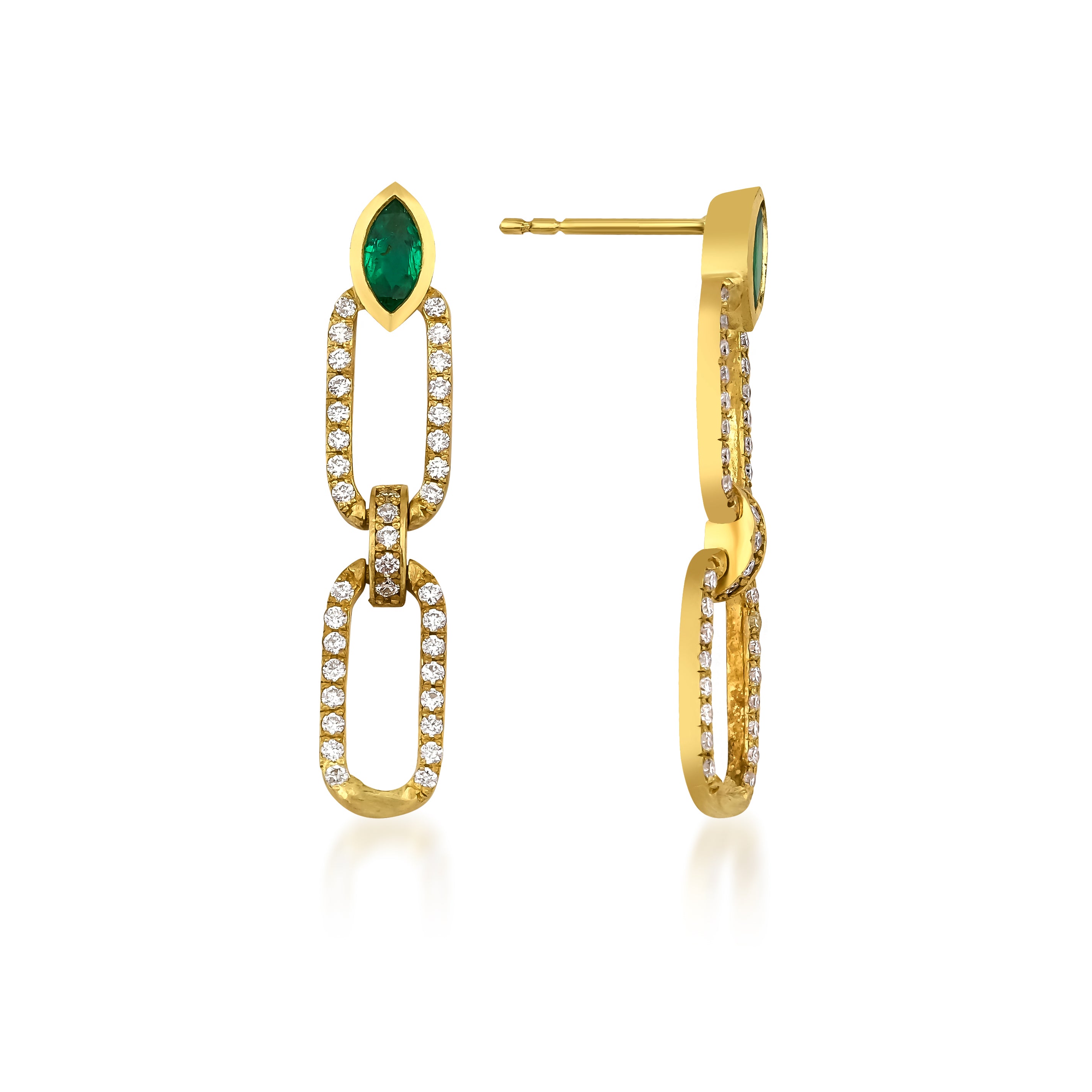 Ekta Earrings - Diamonds