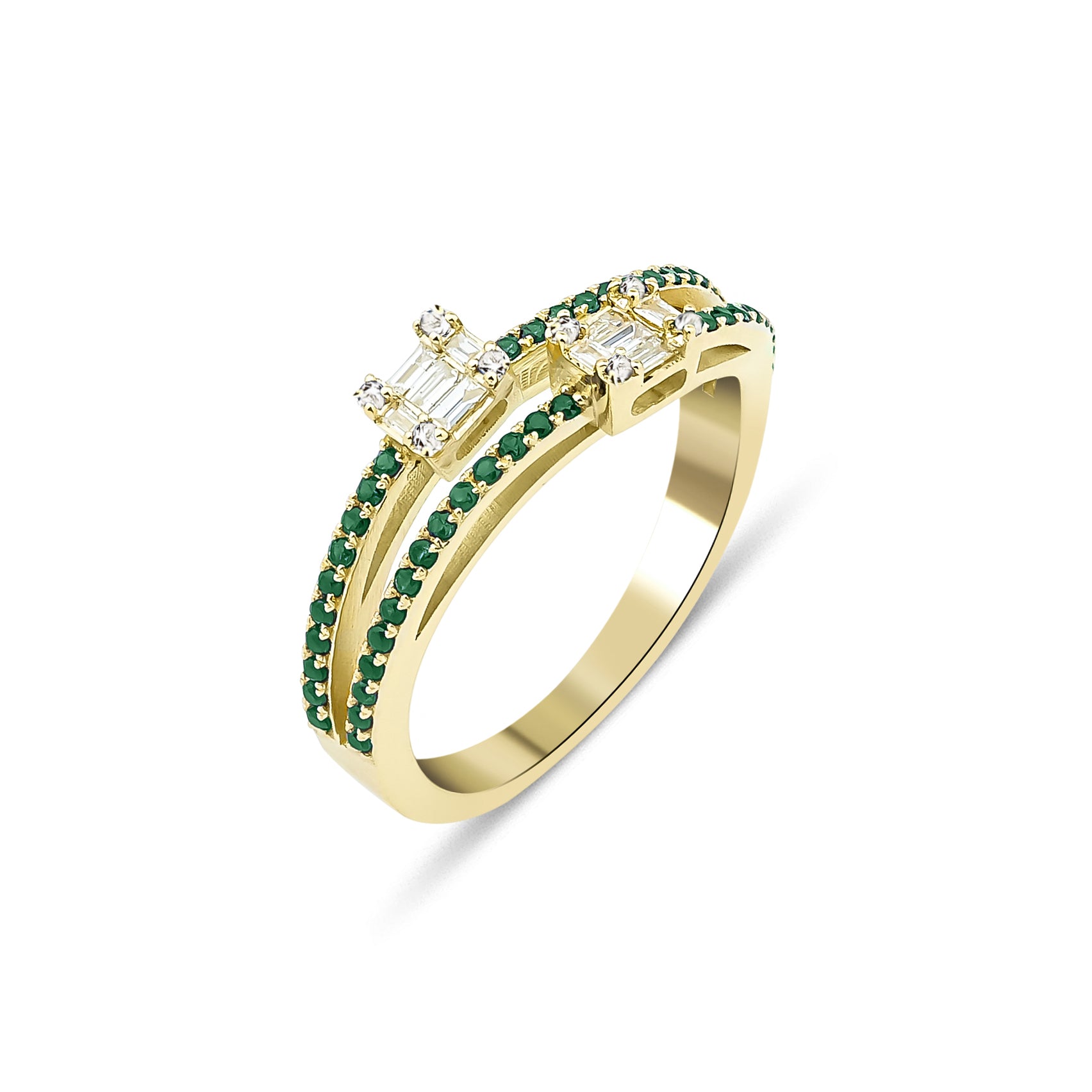 Mirage Duality Ring - Emeralds