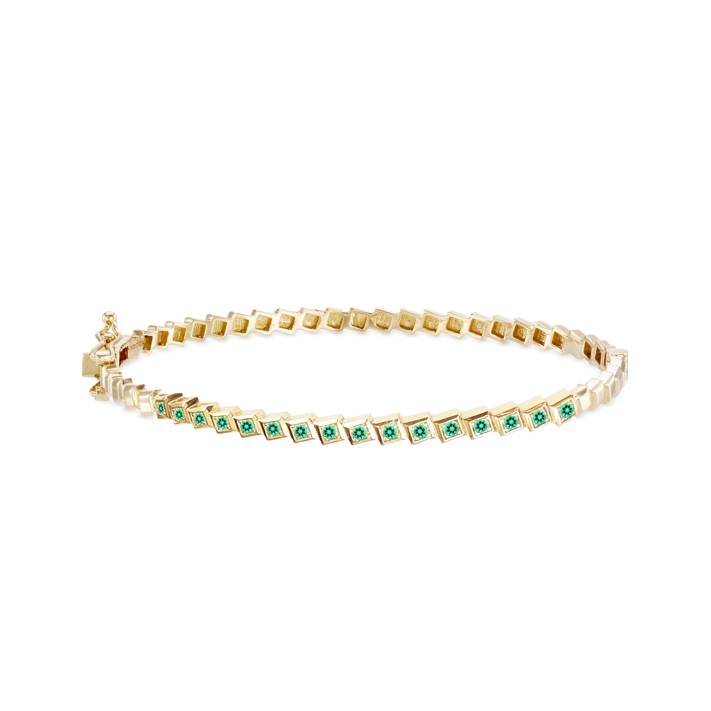 Rhea Emerald Bangle - Nilufer Fine Jewellery