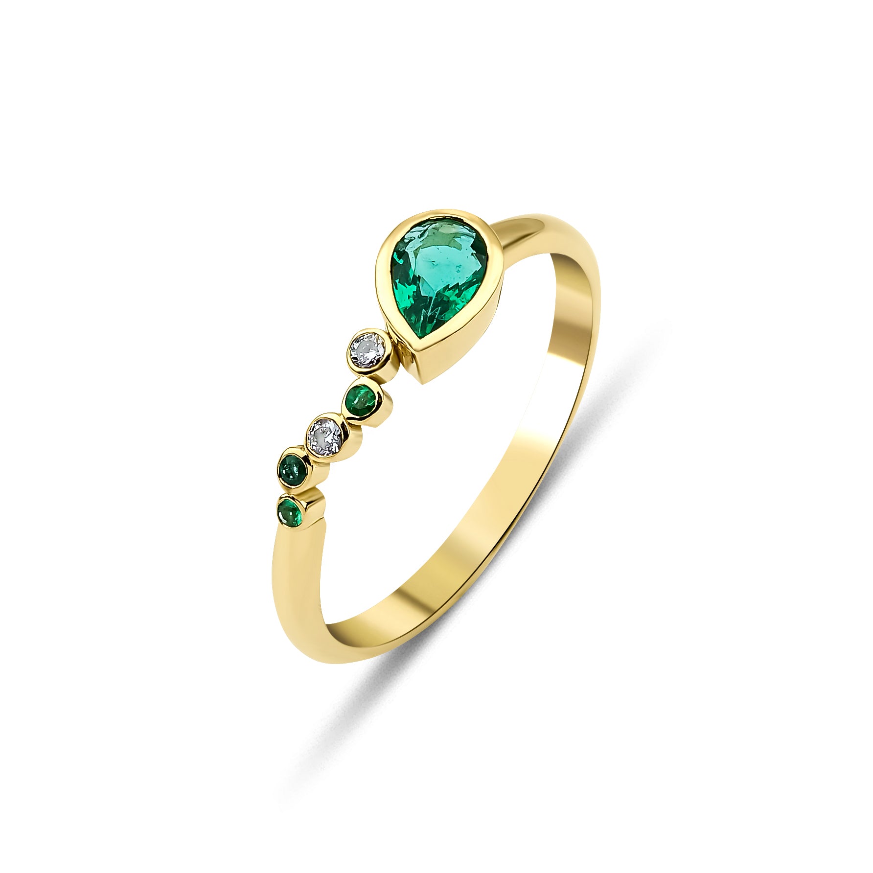 Seraphina Divine Wing Emerald Ring