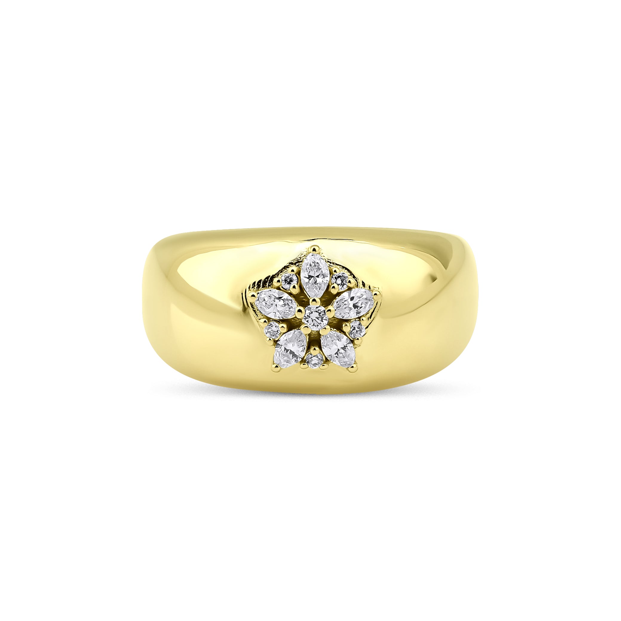 Fleur Sparkle Ring - Diamonds