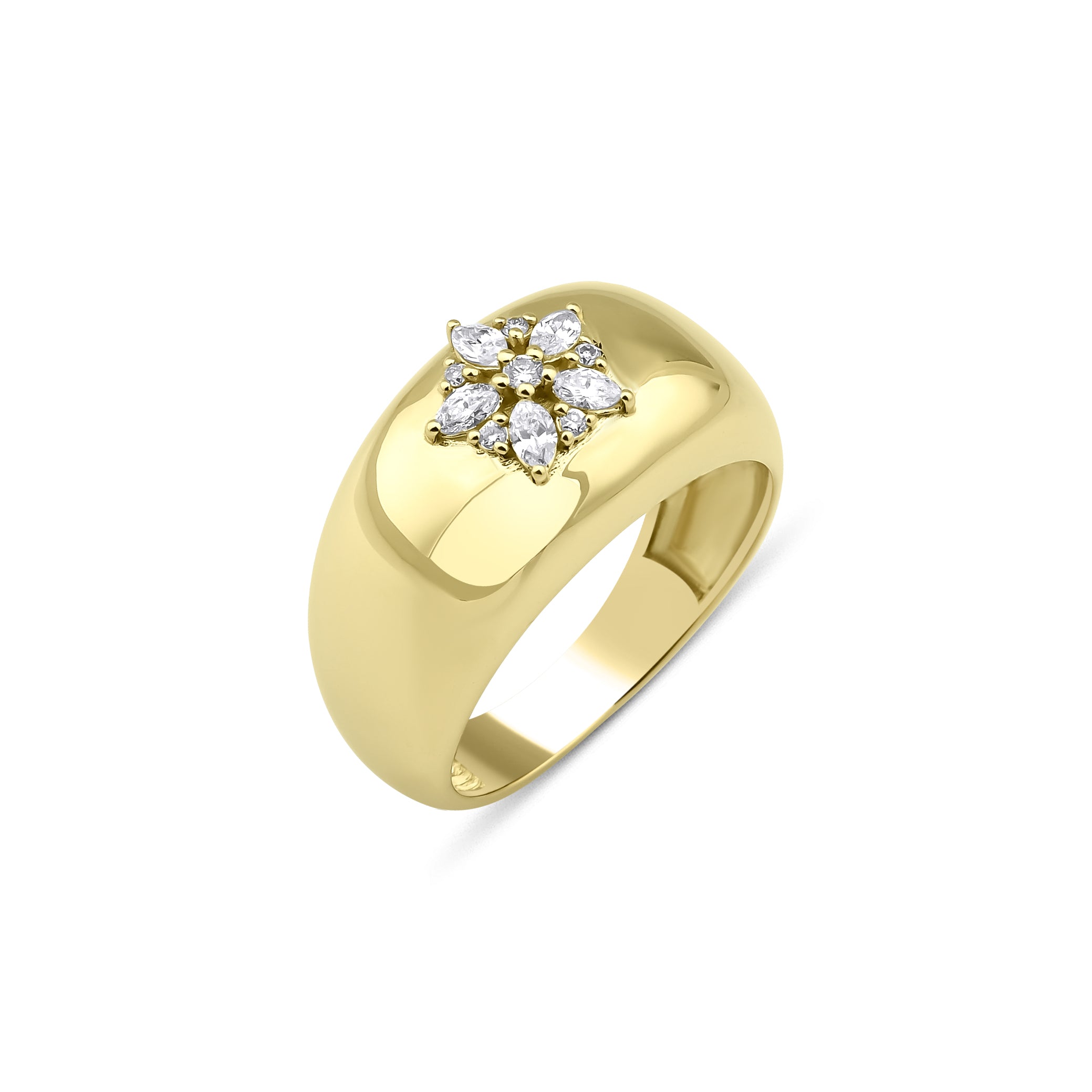 Fleur Sparkle Ring - Diamonds