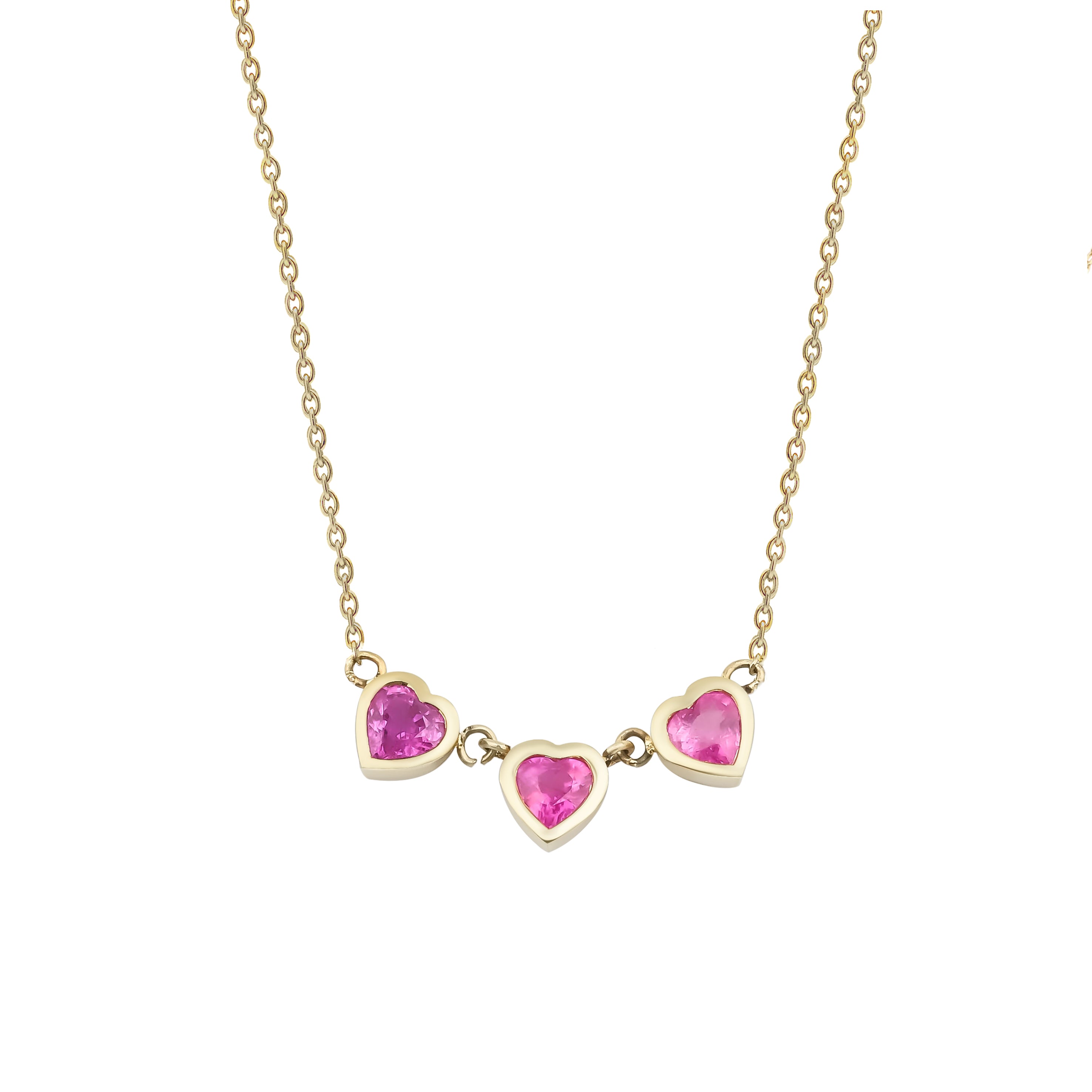 Lily Sapphire Trio Necklace