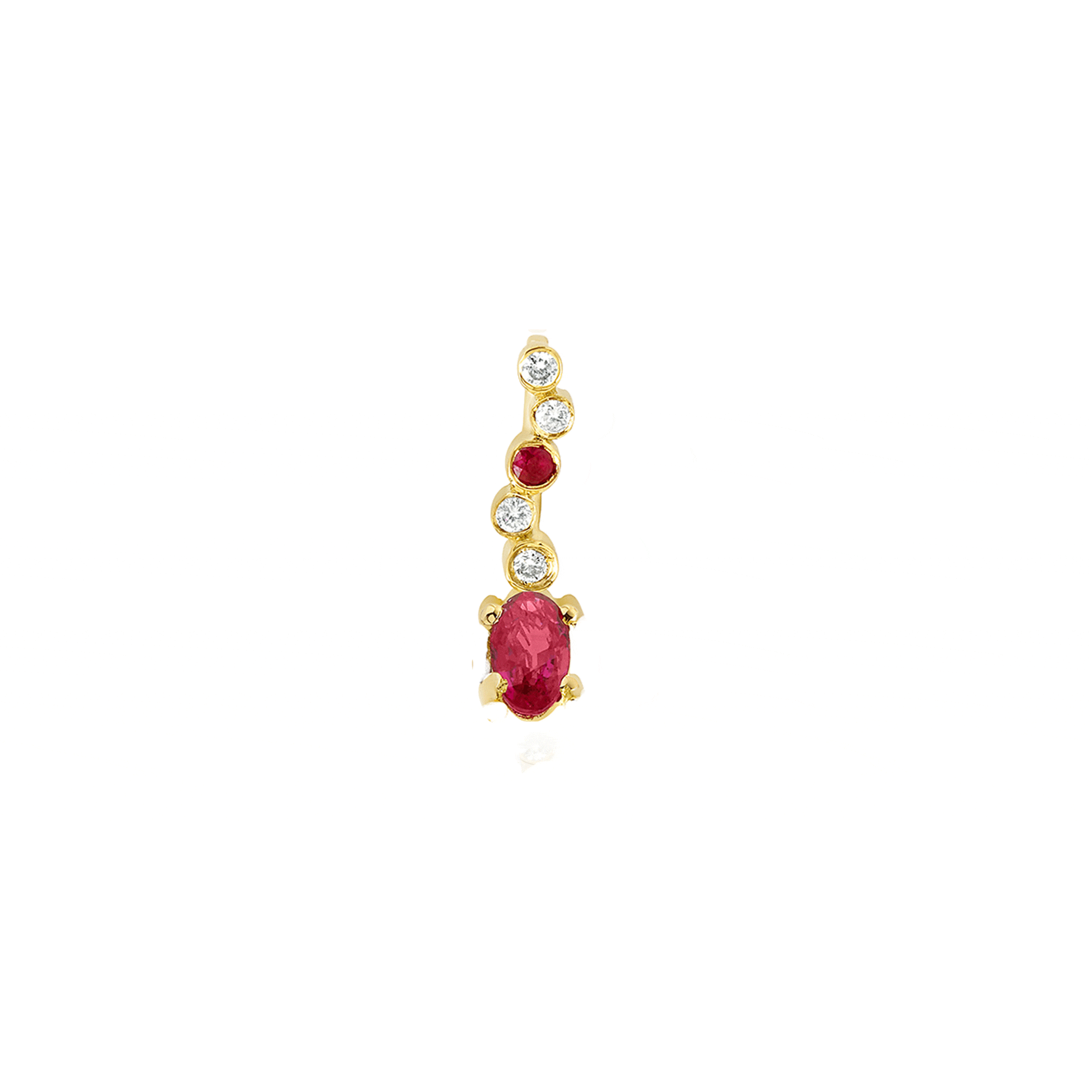 Seraphina Ruby Ear Climber -Nilufer Fine Jewellery