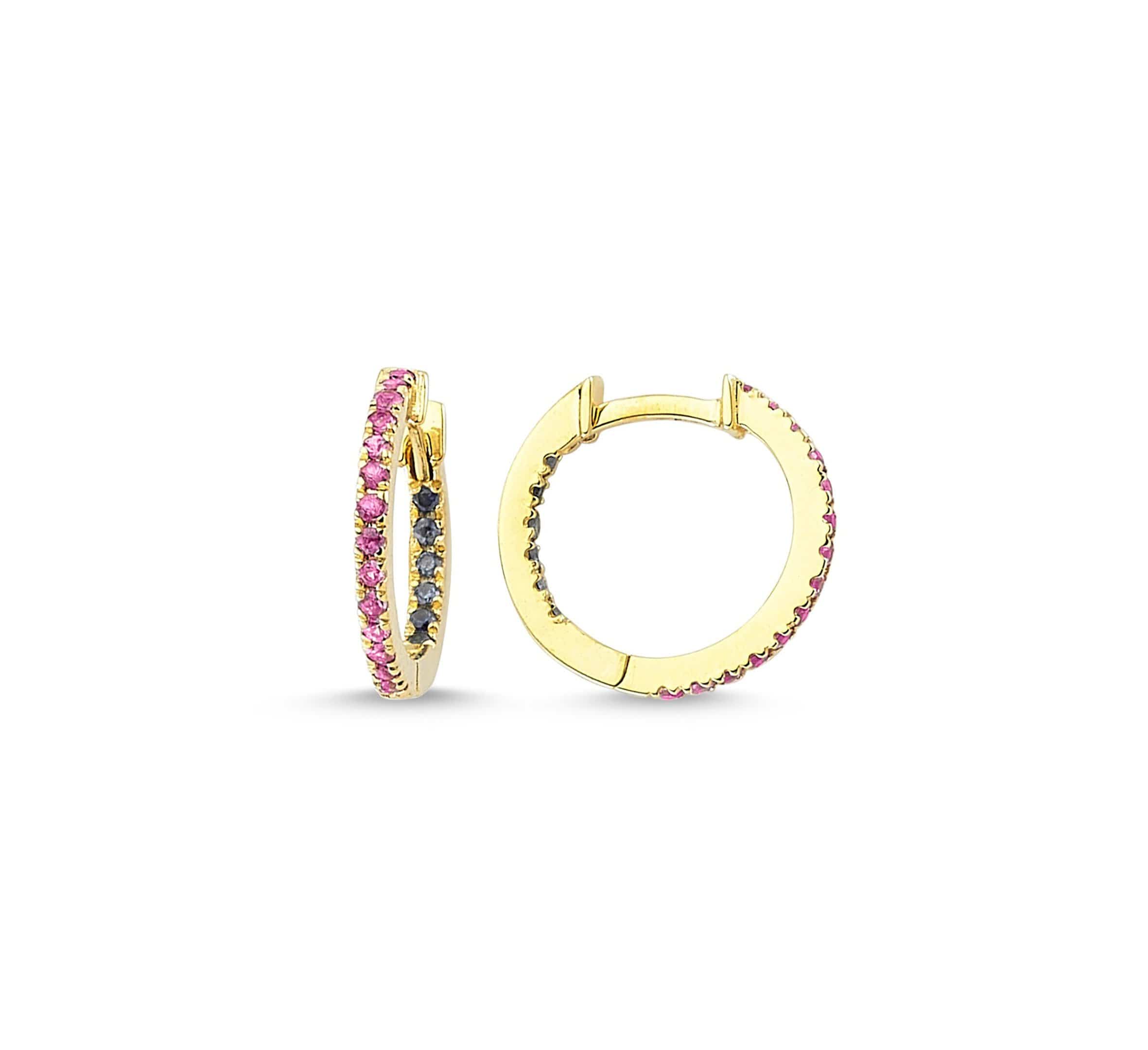 GFG Jewellery Earrings Claire Huggie Hoops - Sapphire