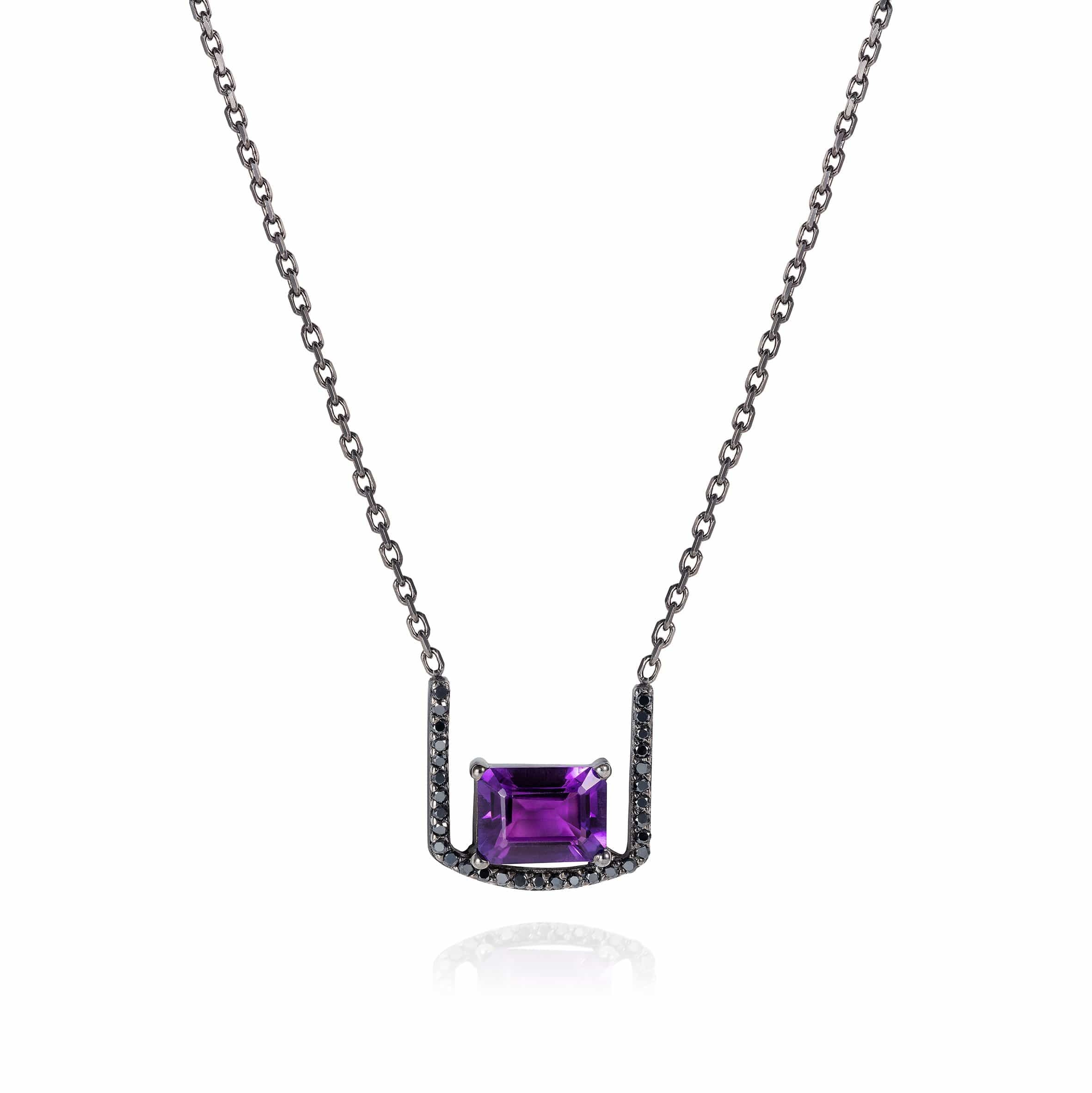 GFG Jewellery Necklace Noir Amethyst Throne Necklace